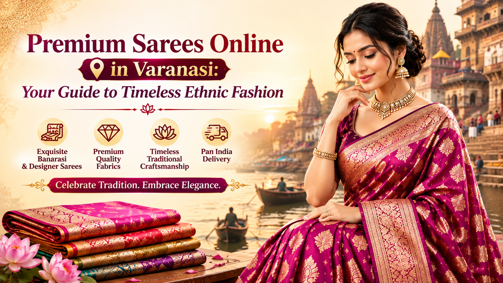 Premium Sarees Online in Varanasi: Your Guide to Timeless Ethnic Fashion